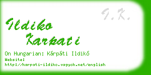 ildiko karpati business card